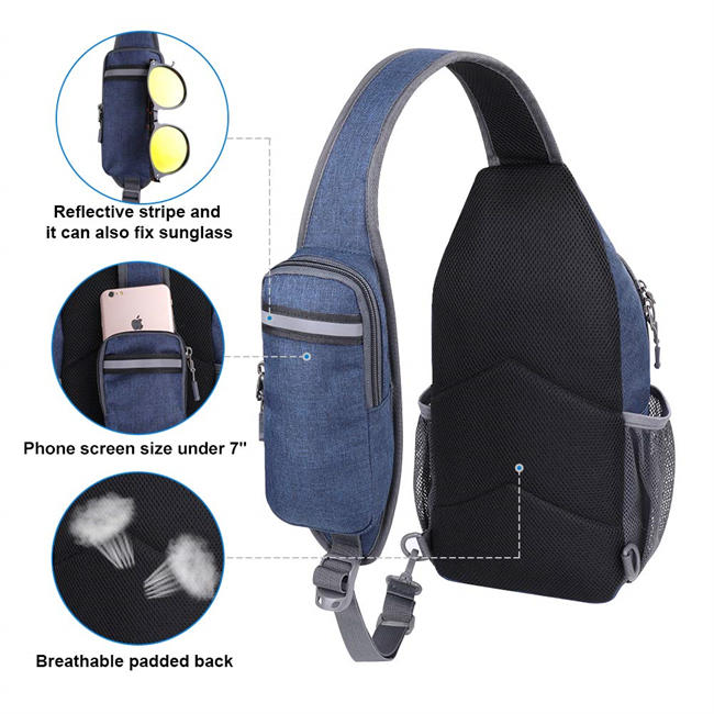 Crossbody Sling Backpack Sling Bag Travel Hiking Chest Bag Daypack